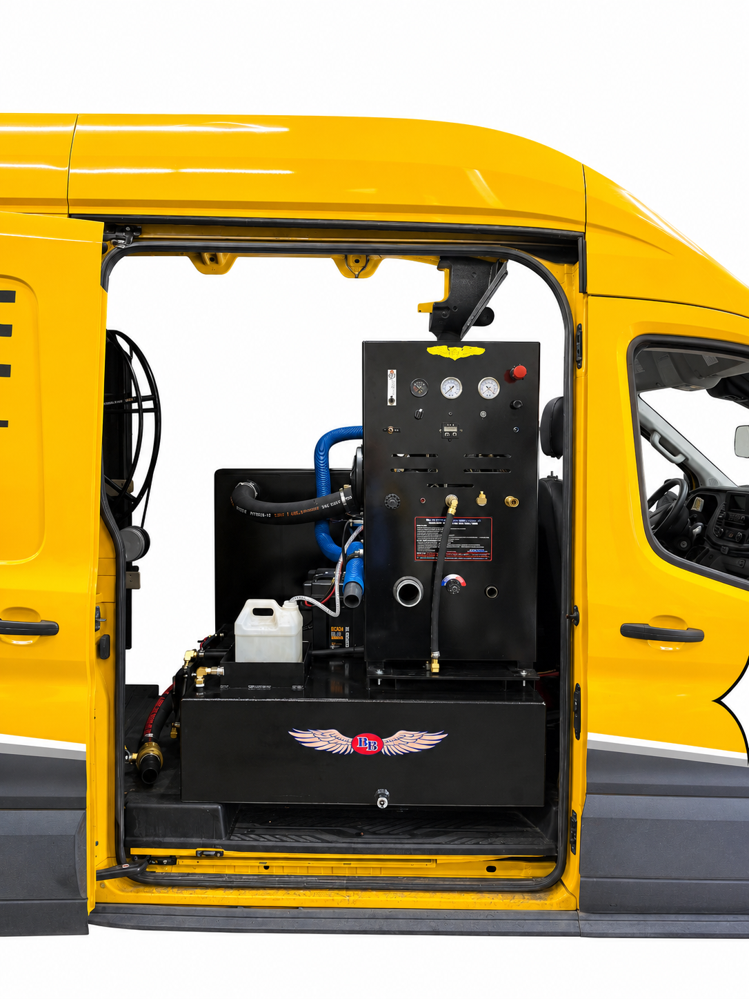 compact 45 truckmount and fresh water tank installed